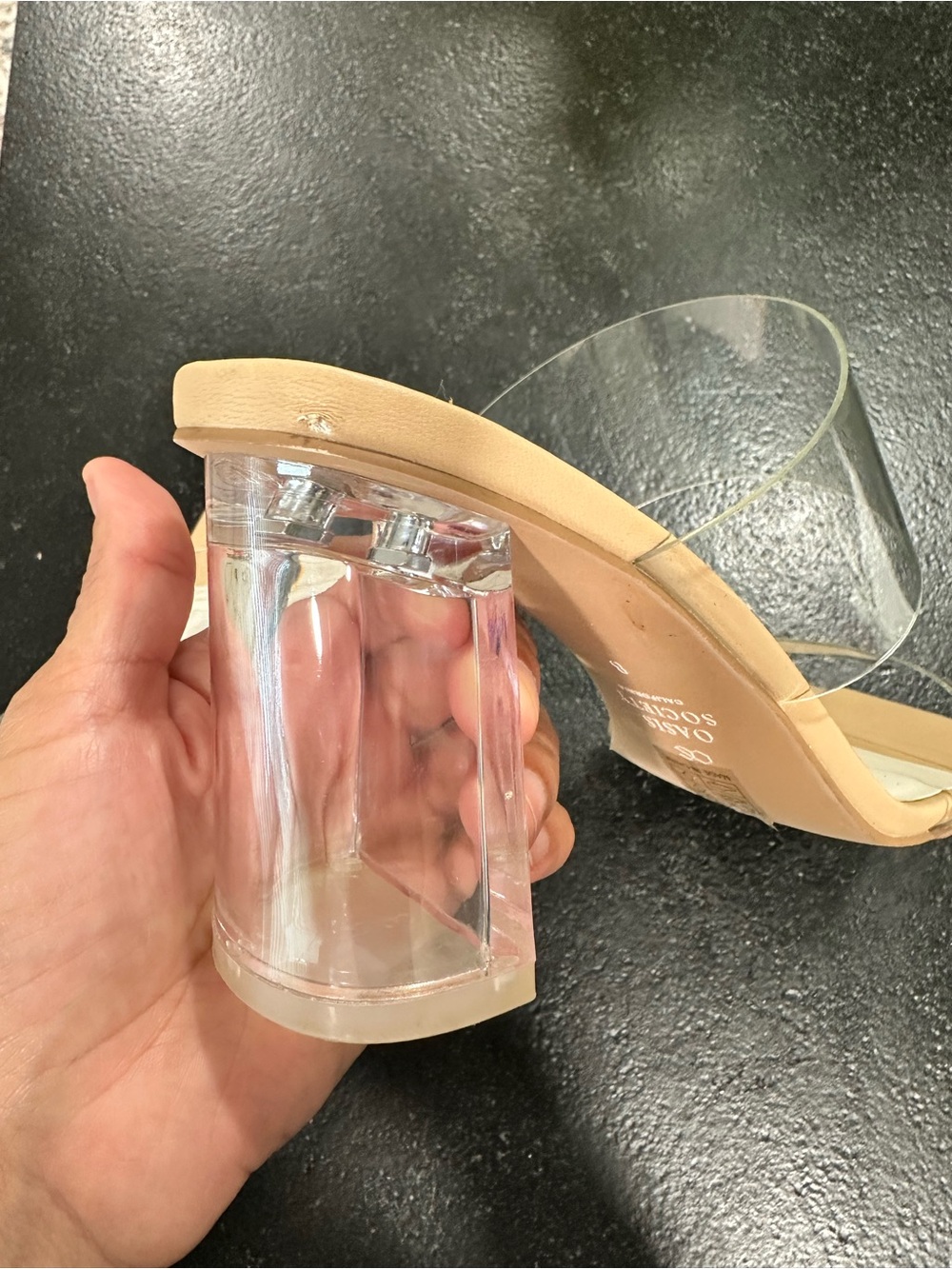 Oasis Society Clear-Strap Sandals in Nude - Picture 6 of 10